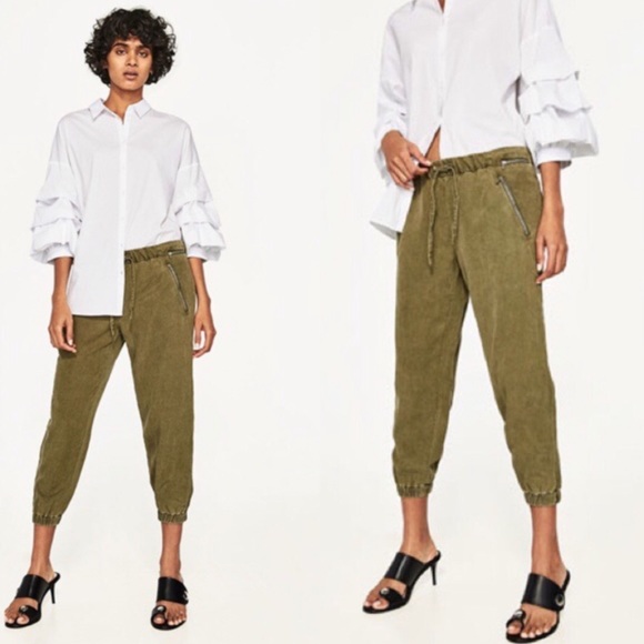 Zara linen joggers Clearance